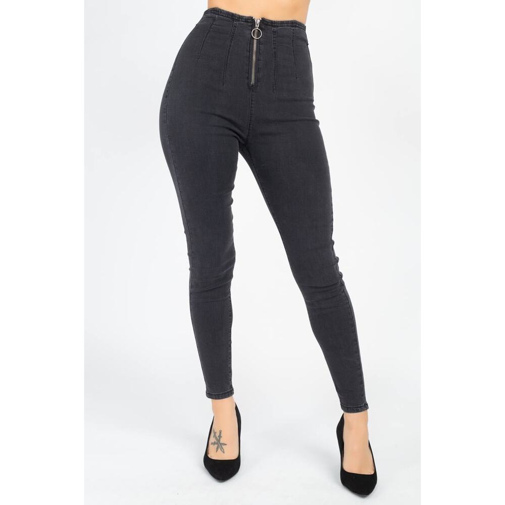 HackleBee | Dark Gray High Waist Denim Jeans Size 1,3
